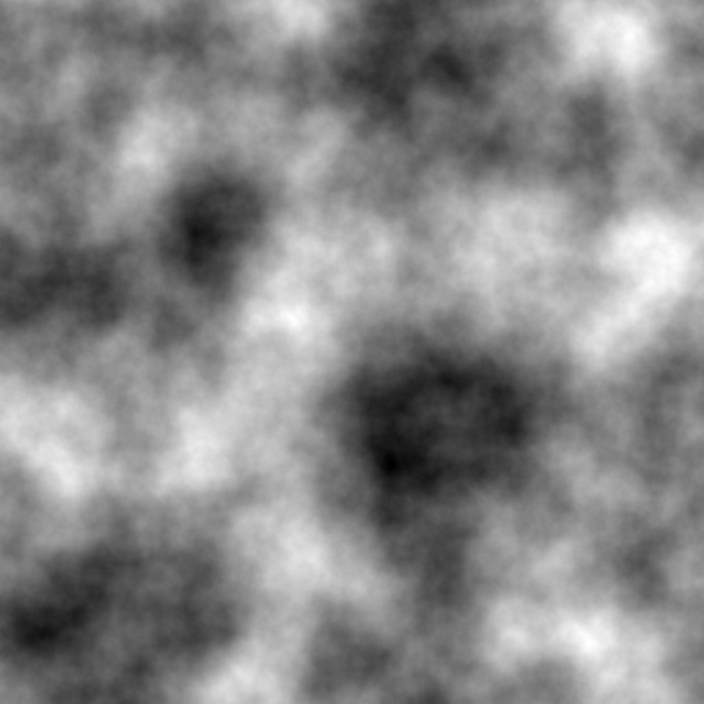 A heightmap generated with fBm